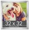 32x32 Solid Wood Picture Frame with UV-Resistant Acrylic & Acid-Free Backing, Available in 6 Finishes: Matte Black, Matte White, Metallic Bronze, Silver, Natural Wood Grain & Mahogany